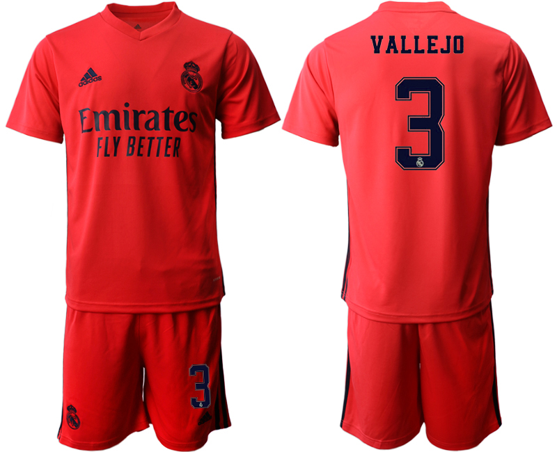 Men 2020-2021 club Real Madrid away #3 red Soccer Jerseys->real madrid jersey->Soccer Club Jersey